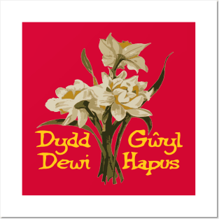 Dydd Gwyl Dewi Hapus St Davids Day Daffodils Posters and Art